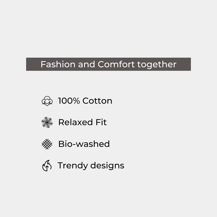 White Puppy Printed Pure Cotton Night Suit for Kids