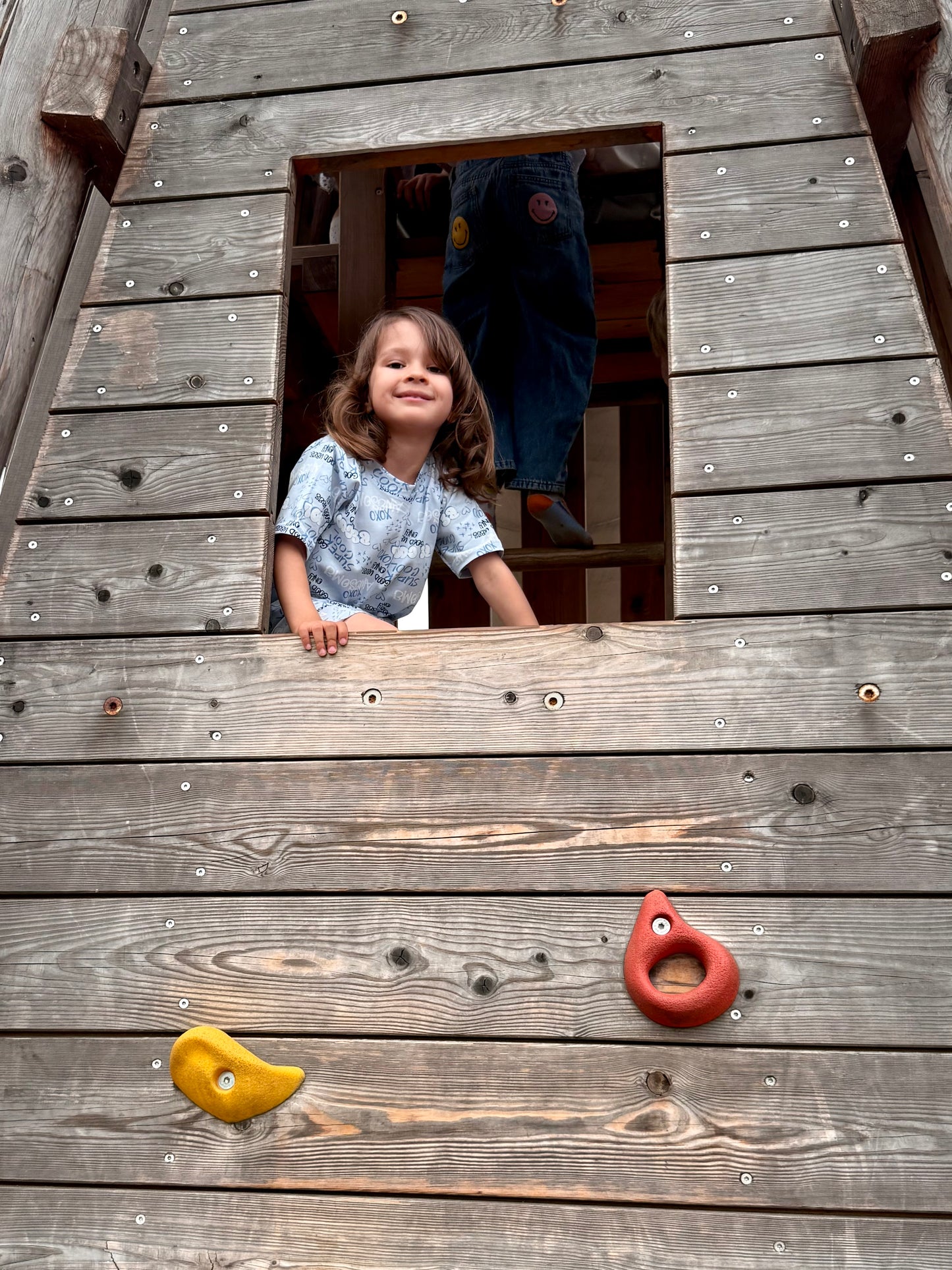 Blue Unisex Typographic Printed Cotton Co-ord Set for Kids