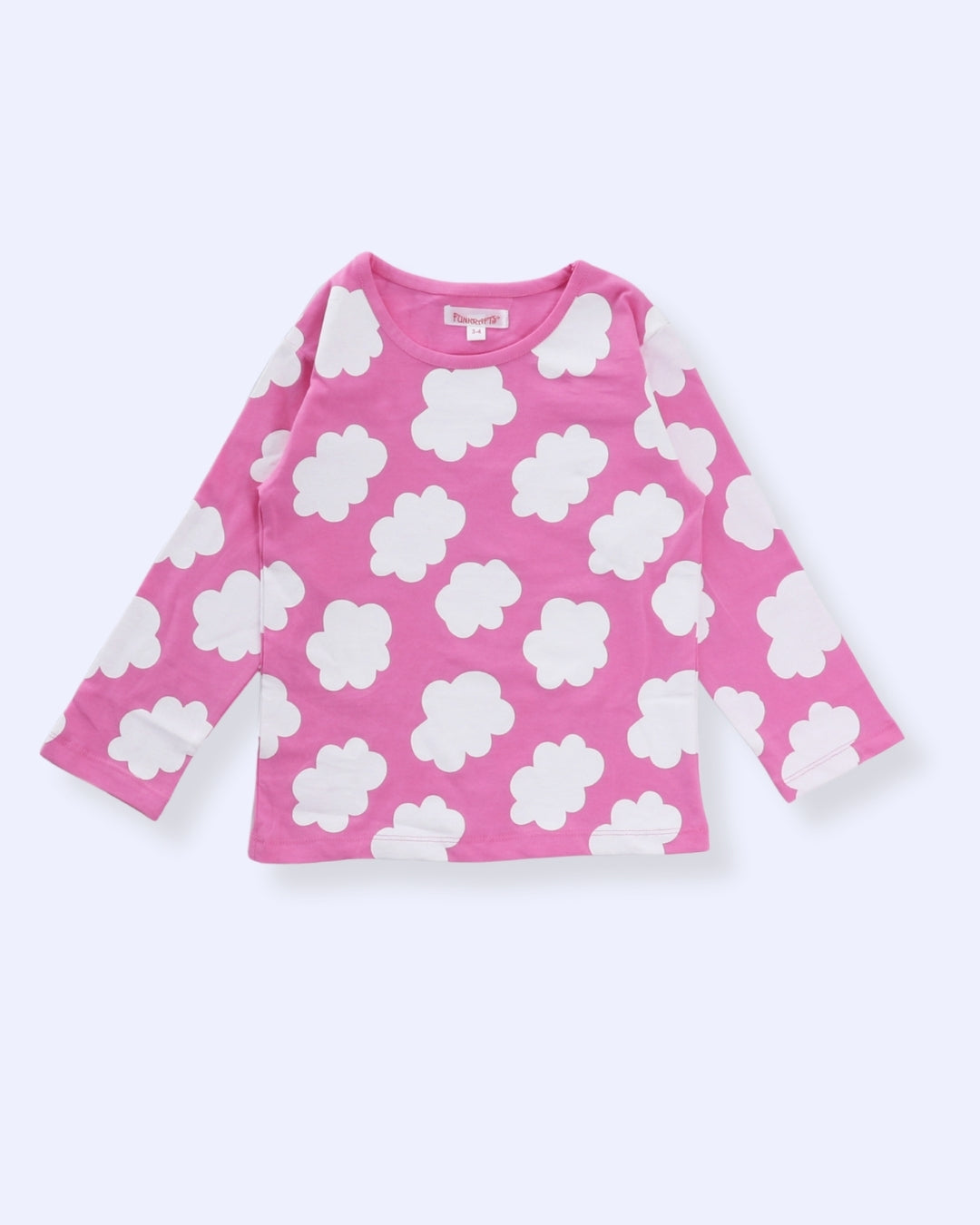 Pink Cloud Printed Cotton Nightwear for Girls