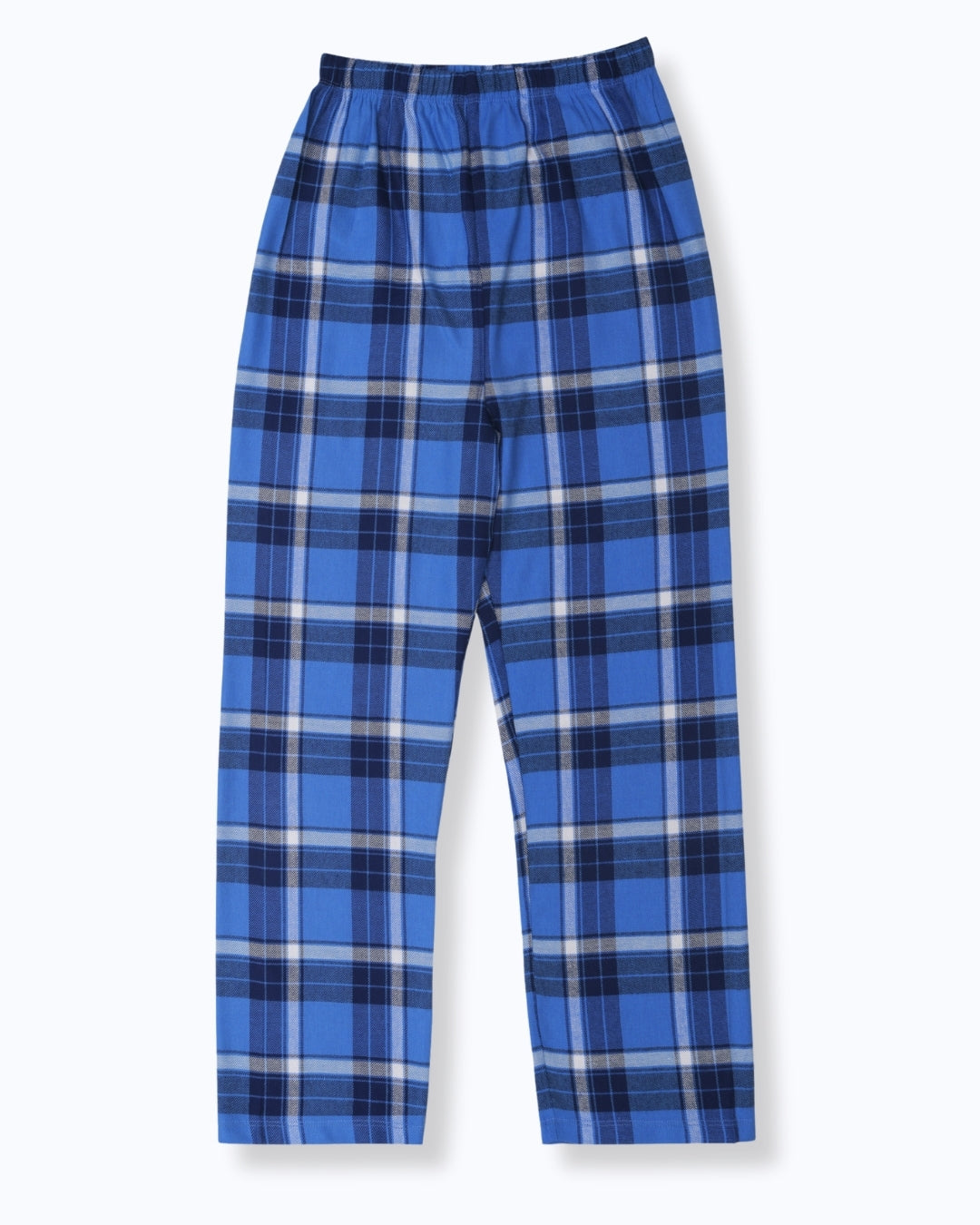 Blue Checks Printed Cotton Nightwear for Girls