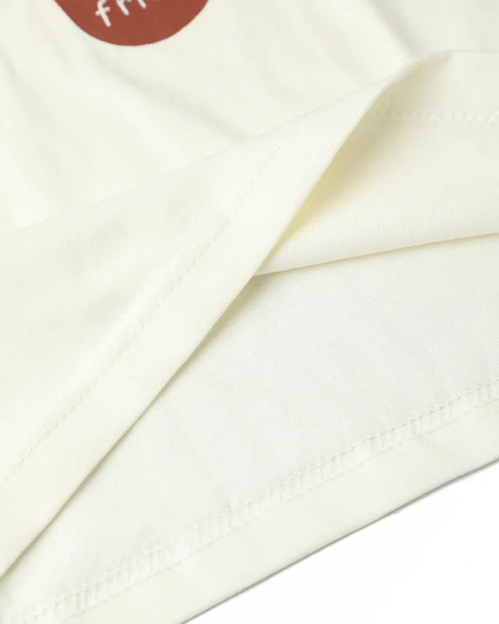 Brown & Off white Typographic Printed Premium Cotton T-Shirt & Shorts Set for Boys & Girls