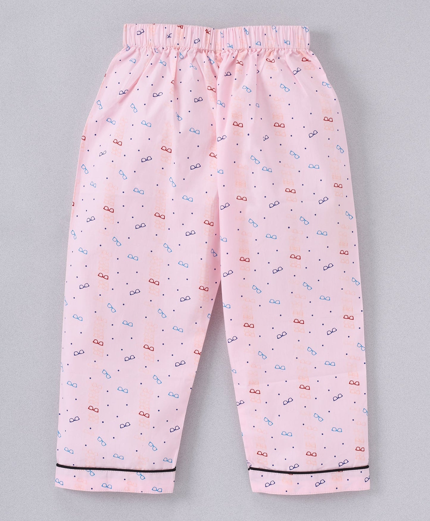 Pink Spectacles Printed Girls Nightwear