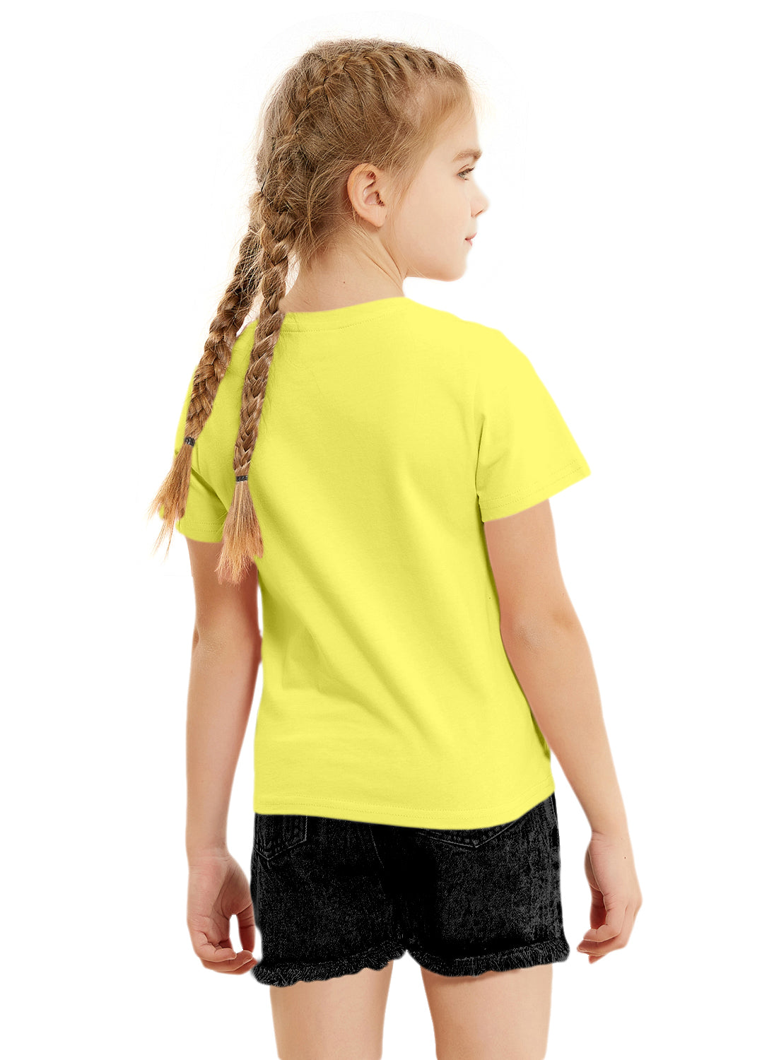 Yellow  Sequin T-shirt for Girls