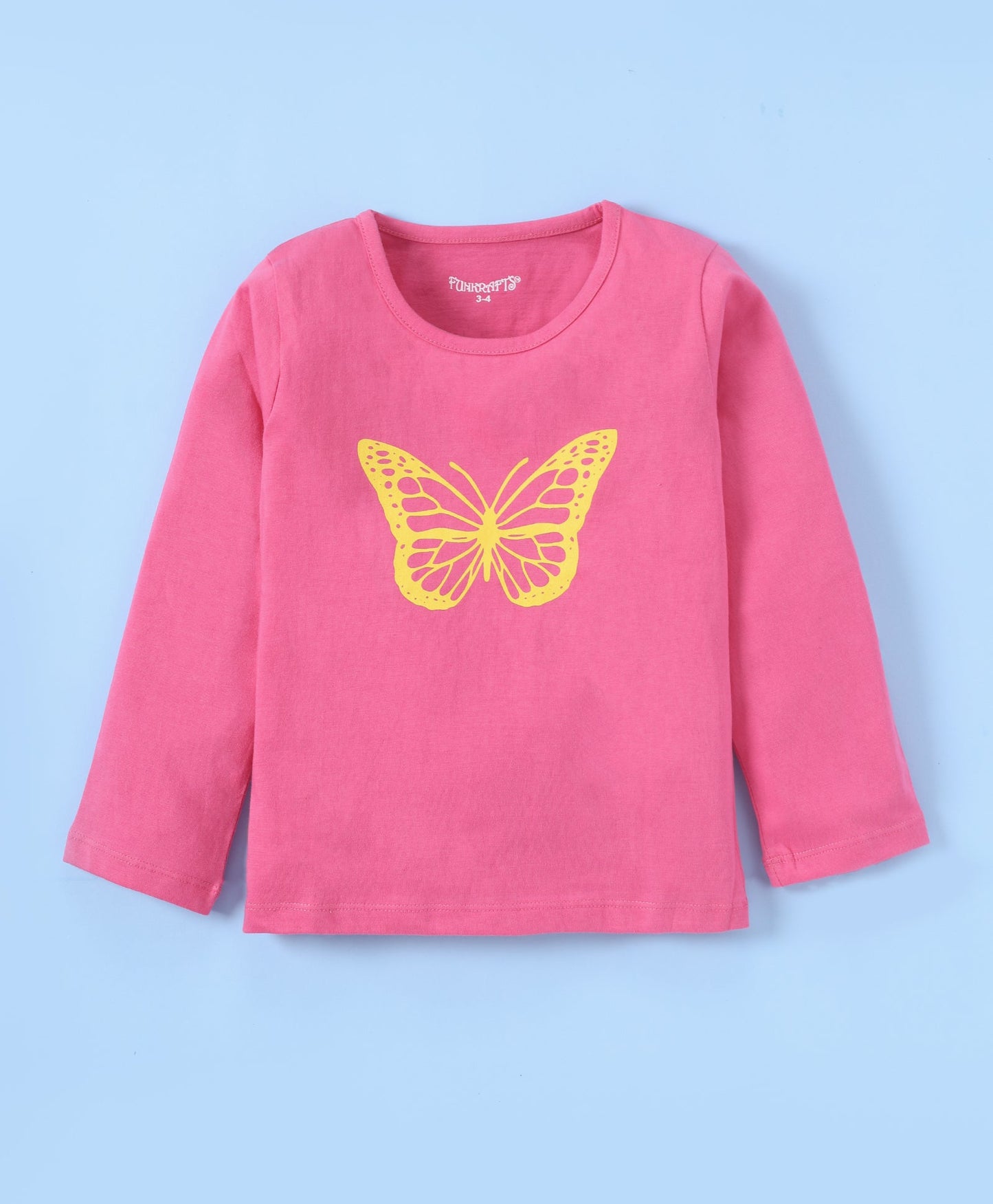 Pink Butterfly Printed Loungewear for Girls