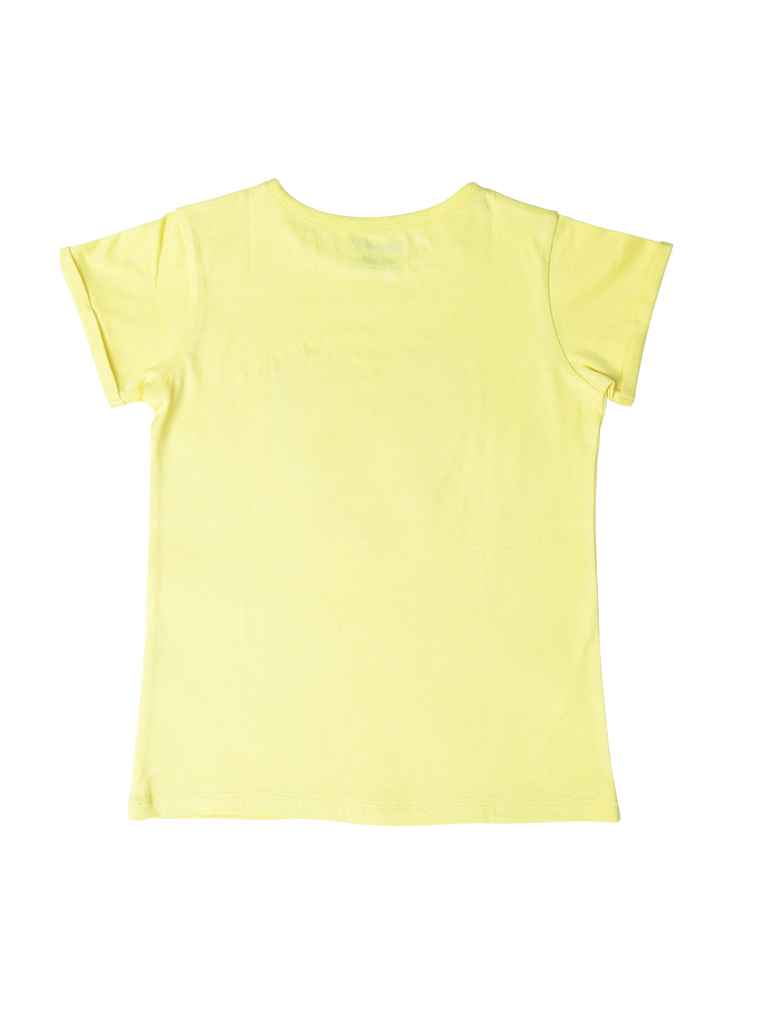 Yellow  Sequin T-shirt for Girls