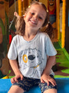 Navy Blue & Grey Puppy Printed Premium Cotton T-Shirt & Shorts Set for Boys & Girls